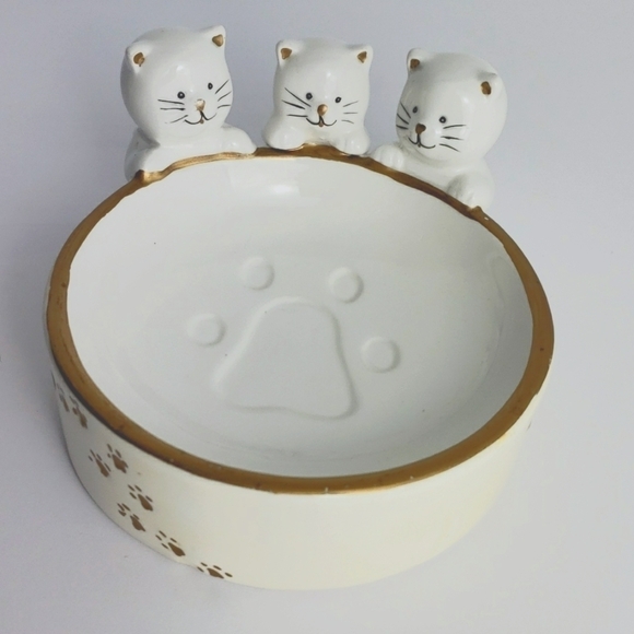 GAC. Ceramic 3 Kittiens Trinket Dish - Picture 1 of 9